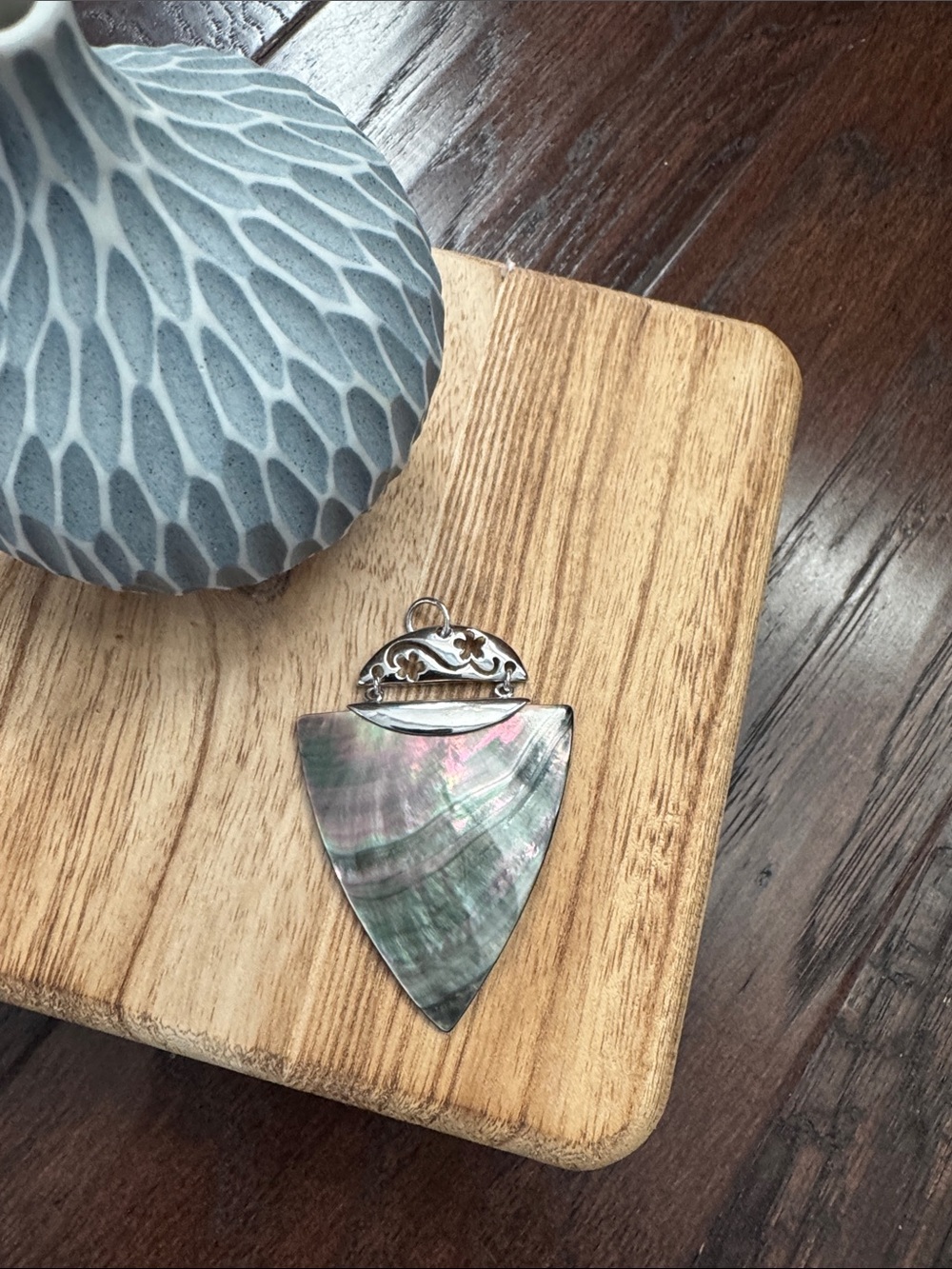 NWOT Sterling Silver and Mother of Pearl Pendant